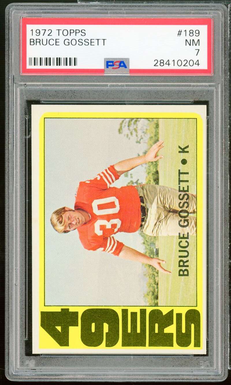 Bruce Gossett Card 1972 Topps #189 PSA 7 Image 1