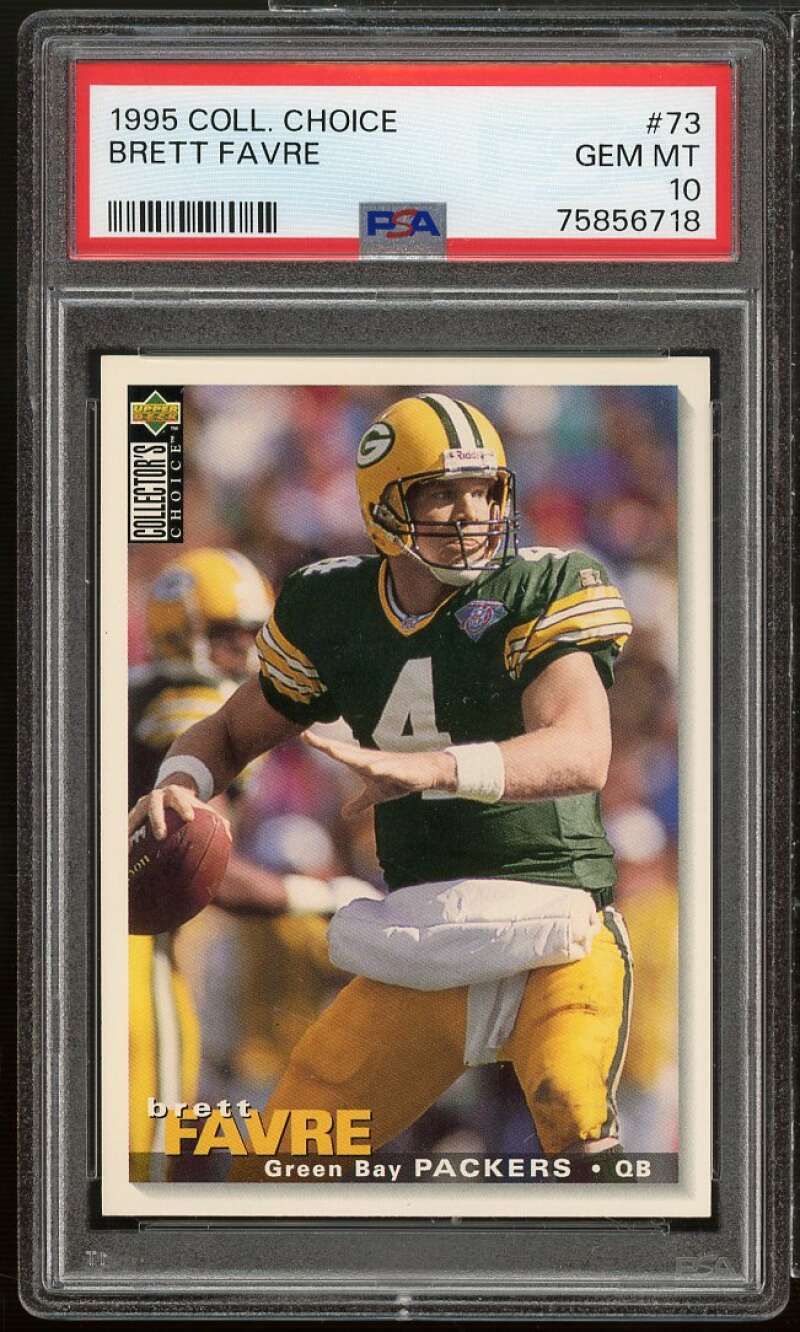 Brett Favre Card 1995 Collector's Choice #73 PSA 10 Image 1