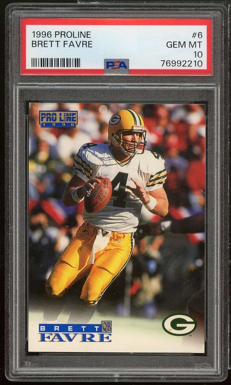 Brett Favre Card 1996 Pro Line #6 PSA 10 Image 1