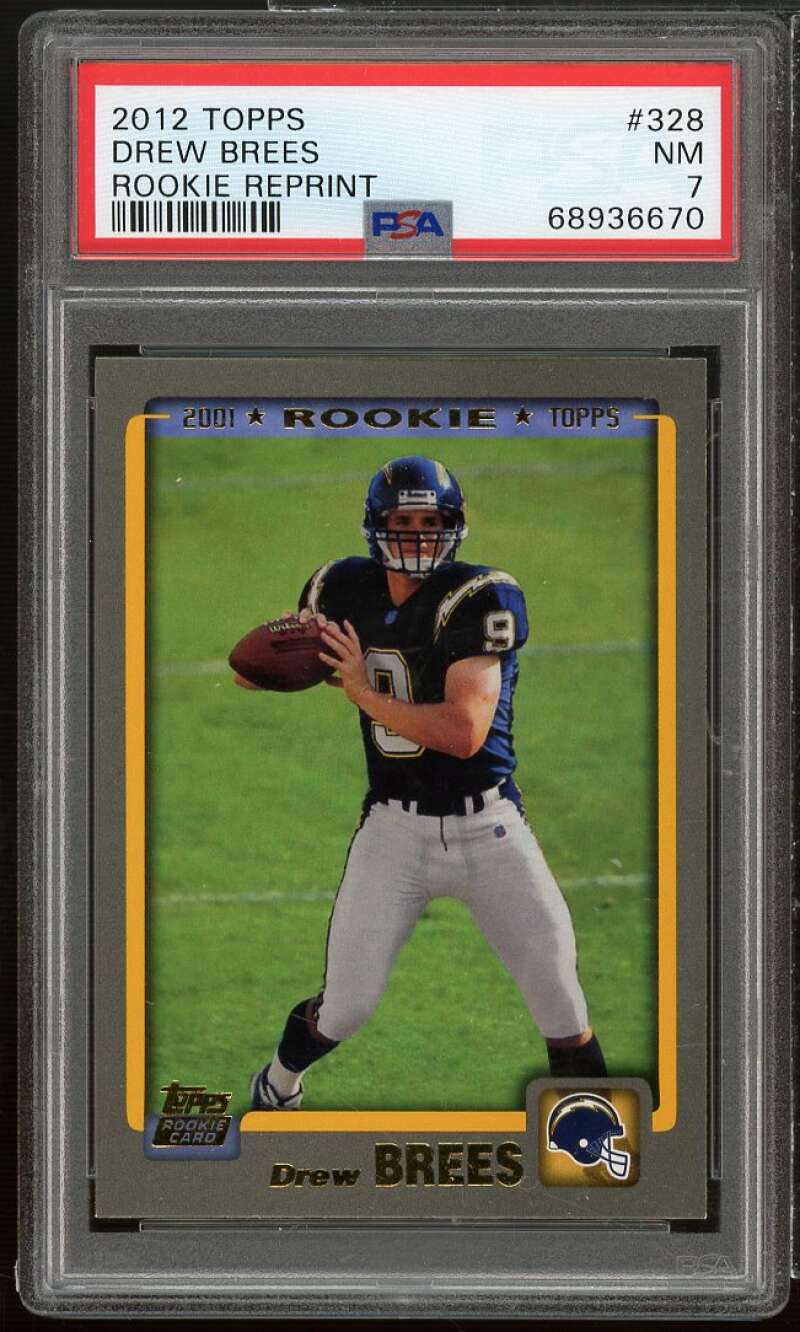 Drew Brees Card 2012 Topps Rookie Reprint #328 PSA 7 Image 1