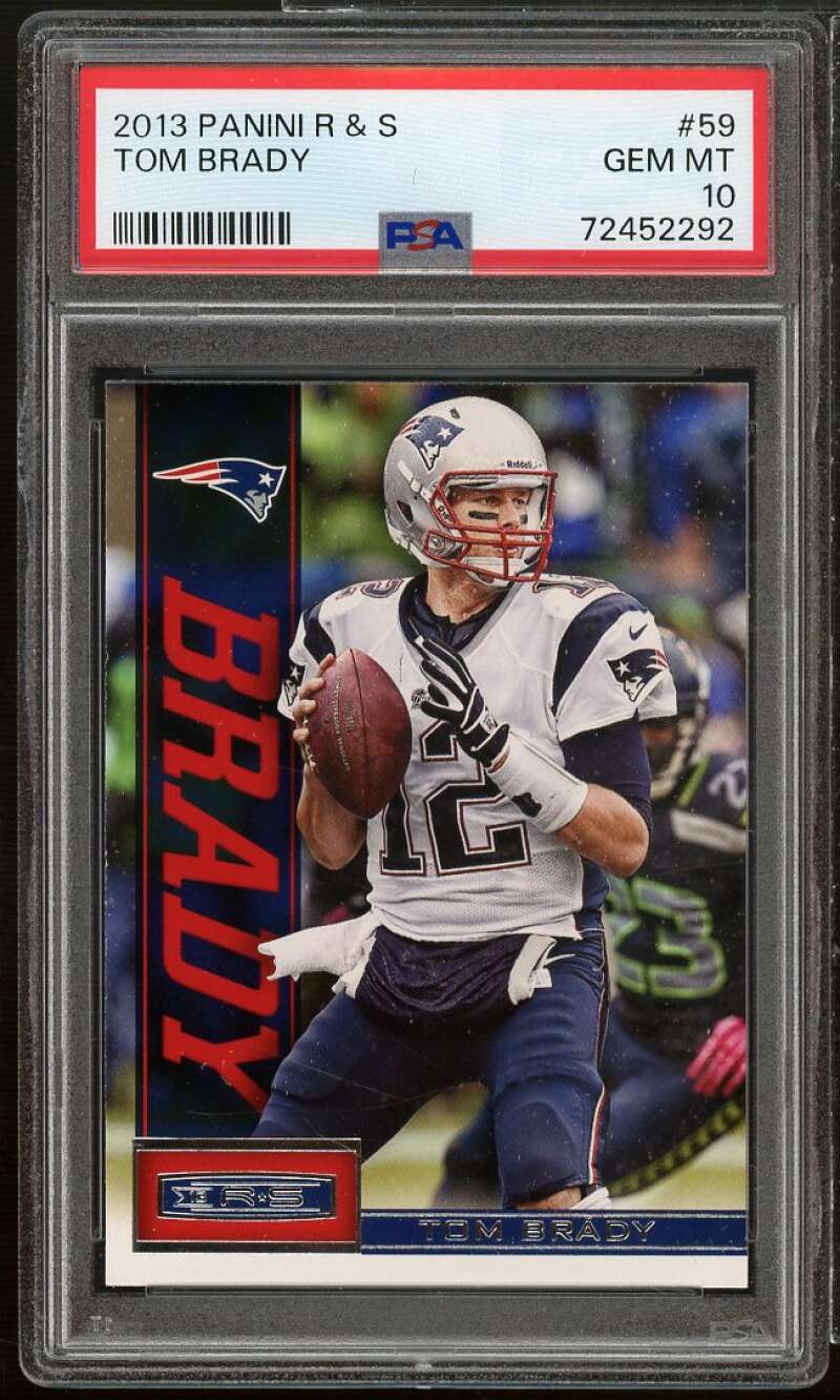 Tom Brady Card 2013 Panini Rookies Stars #59 PSA 10 Image 1