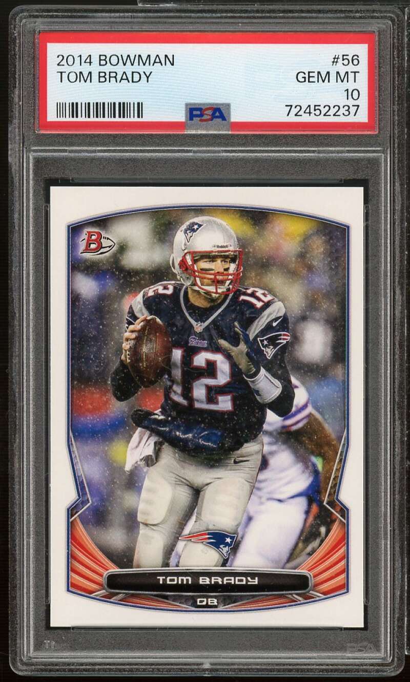 Tom Brady Card 2014 Bowman #56 PSA 10 Image 1