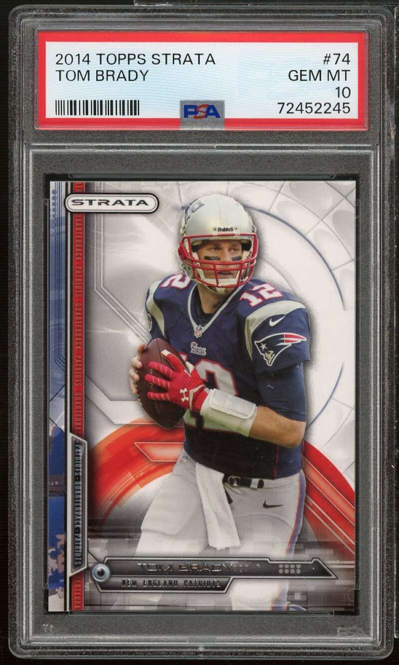 Tom Brady Card 2014 Topps Strata #74 PSA 10 Image 1