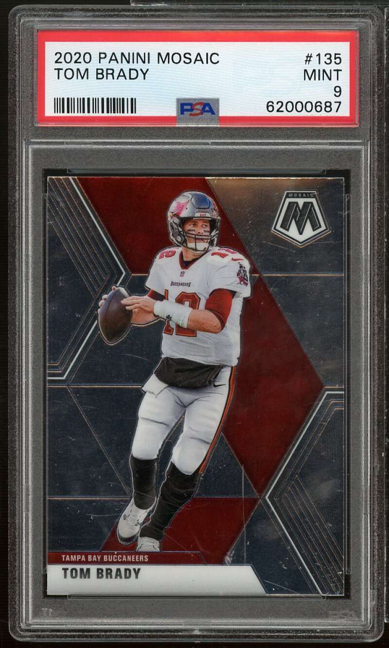 Tom Brady Card 2020 Panini Mosaic #135 PSA 9 Image 1