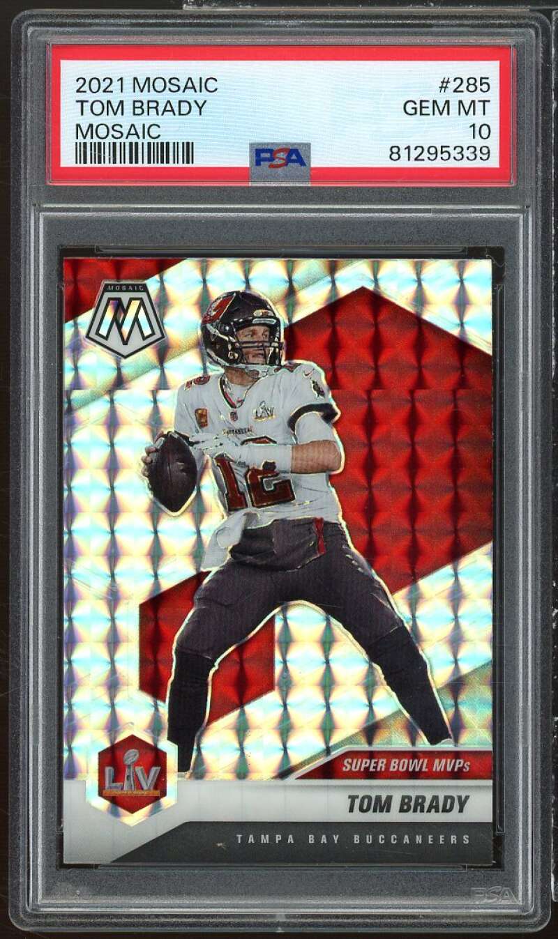 Tom Brady Card 2021 Mosaic Mosaic #285 PSA 10 Image 1