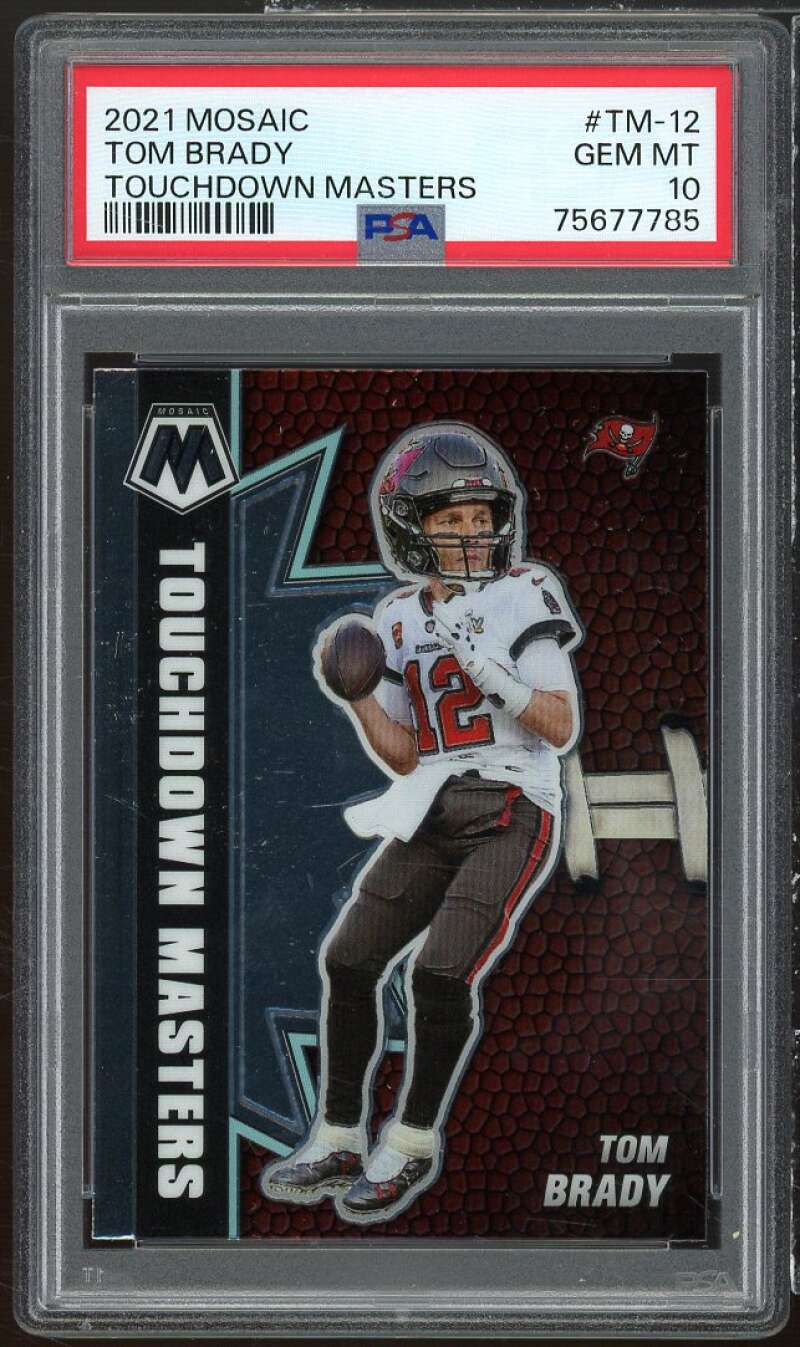 Tom Brady Card 2021 Mosaic Touchdown Masters #TM-12 PSA 10 Image 1