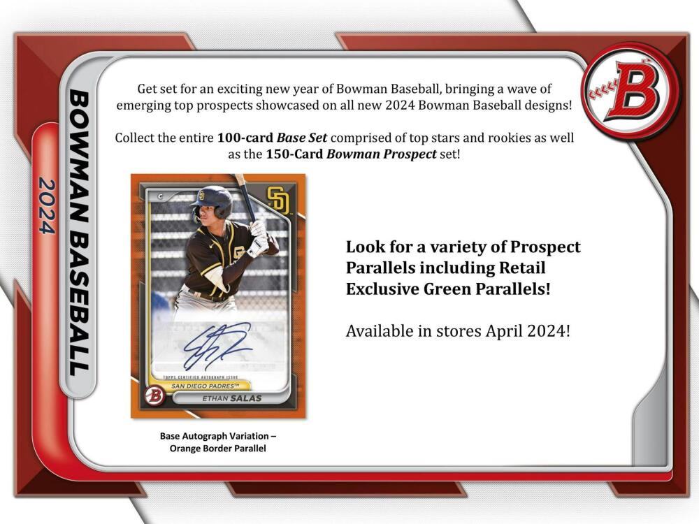2024 Bowman Baseball 6-Pack Blaster Box Image 3