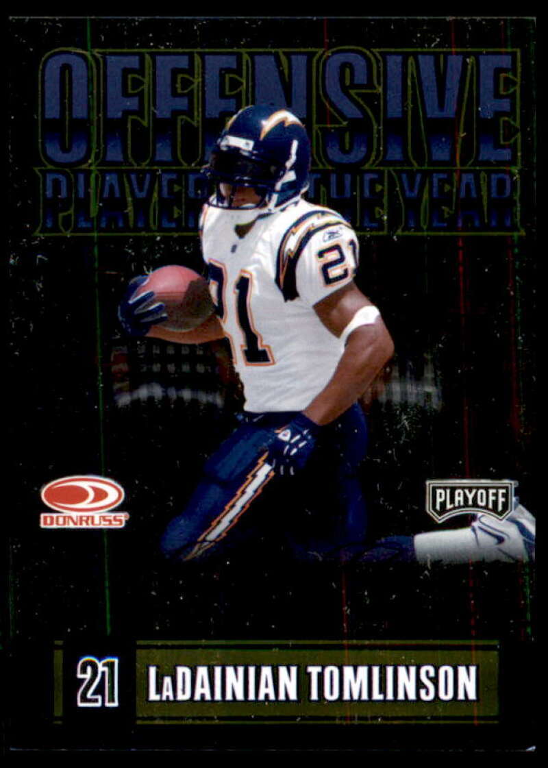 LaDainian Tomlinson Card 2007 Donruss Playoff Award Winner Promos #OPOYLT  Image 2