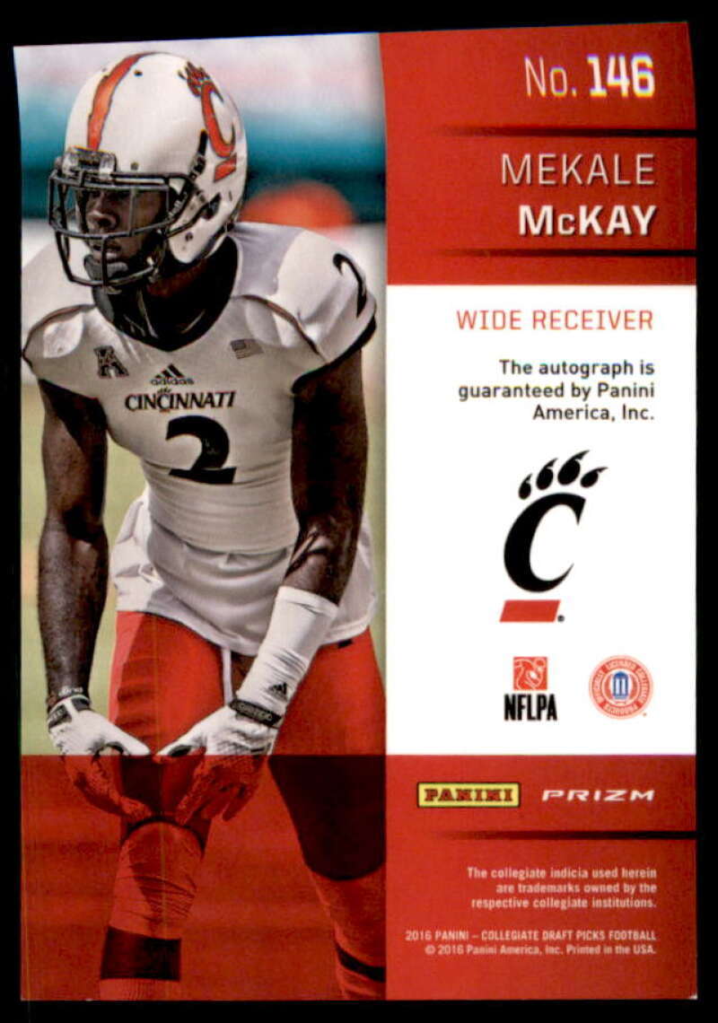 Mekale McKay Card 2016 Panini Prizm Draft Picks Autographs Prizms Red #146  Image 2