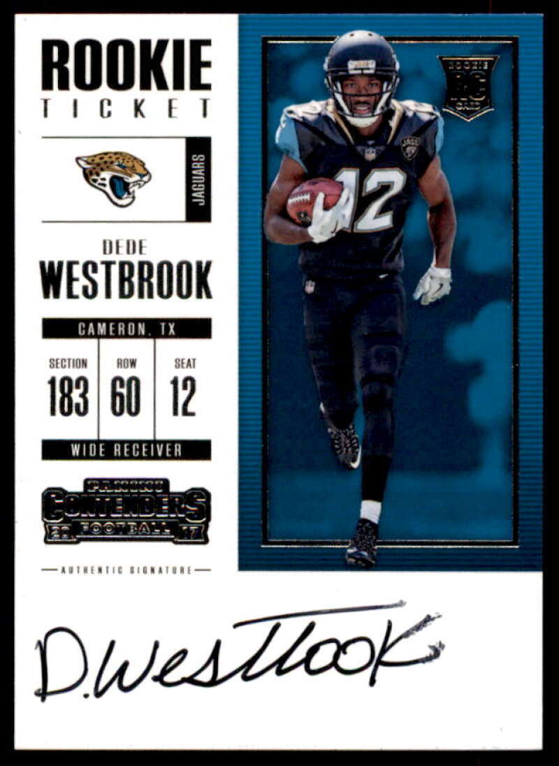 Dede Westbrook AU Rookie (read) Card 2017 Panini Contenders #329  Image 1