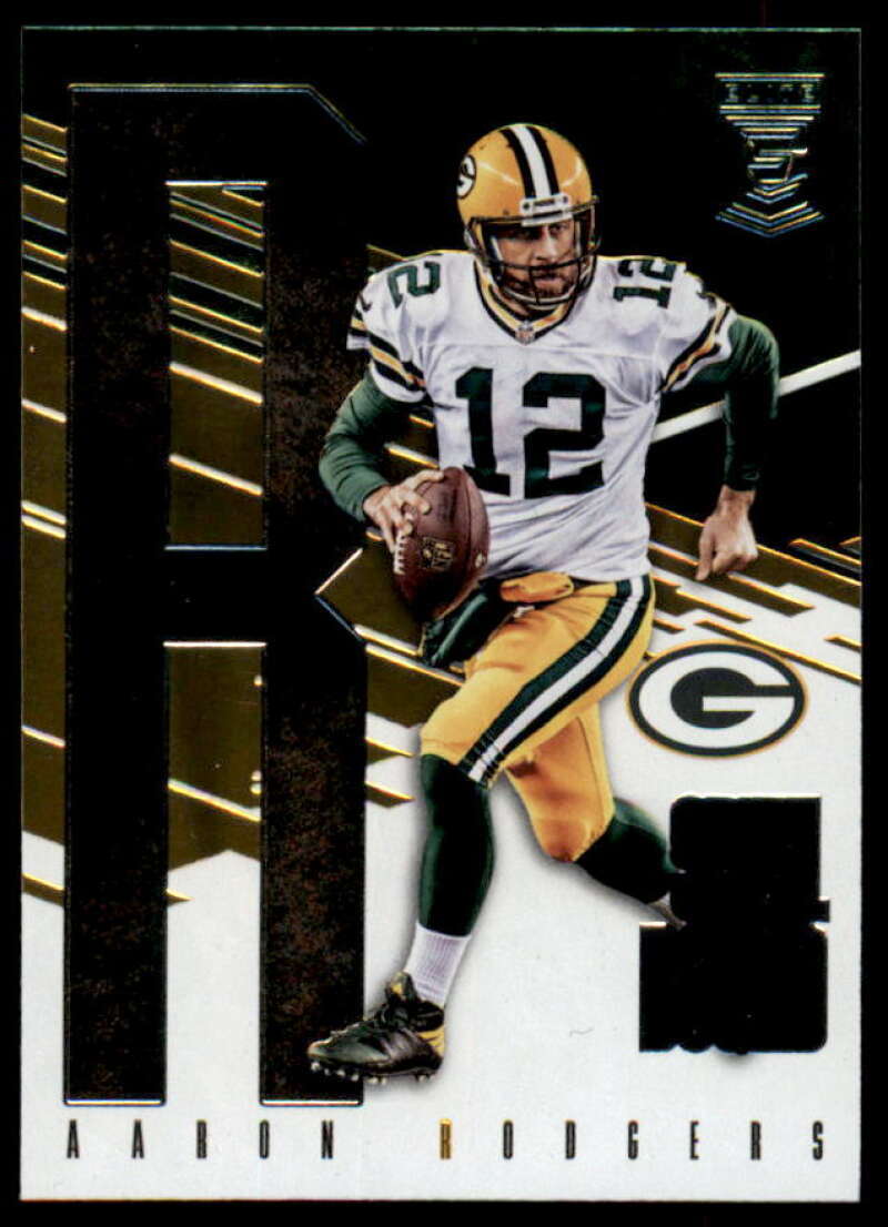 Aaron Rodgers R Card 2017 Elite Spellbound Green #17  Image 1