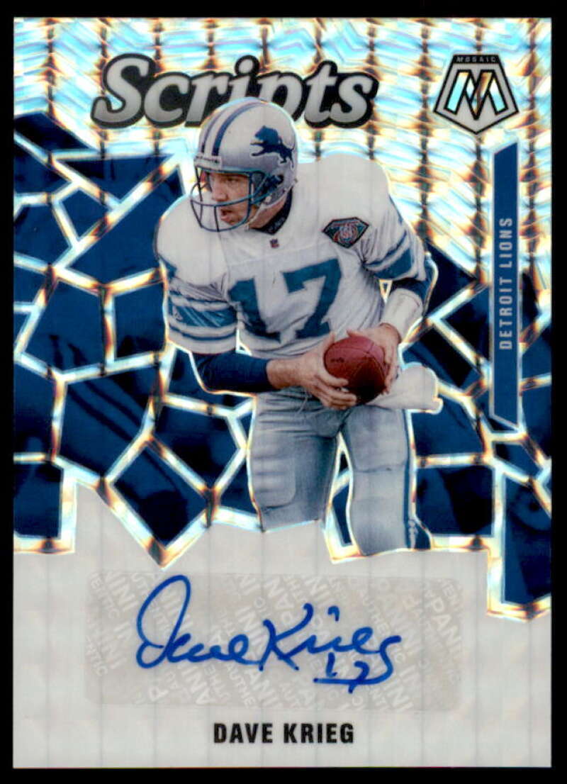 Dave Krieg Card 2020 Panini Mosaic Scripts #12  Image 1