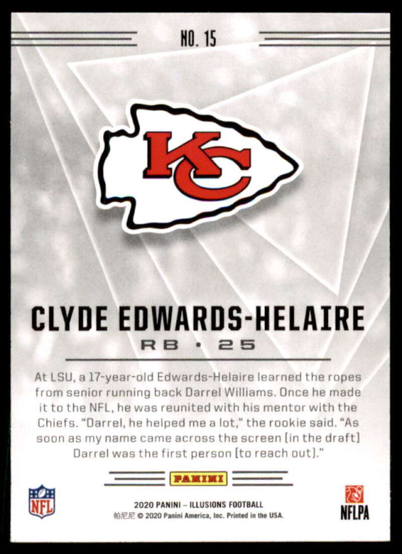 Clyde Edwards-Helaire Rookie Card 2020 Panini Illusions Sapphire #15  Image 2