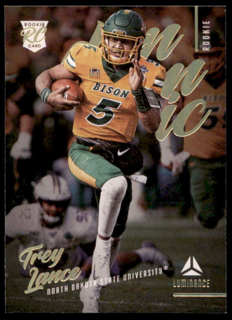 Trey Lance Rookie Card 2021 Panini Luminance Dynamic Rookies #3  Image 1