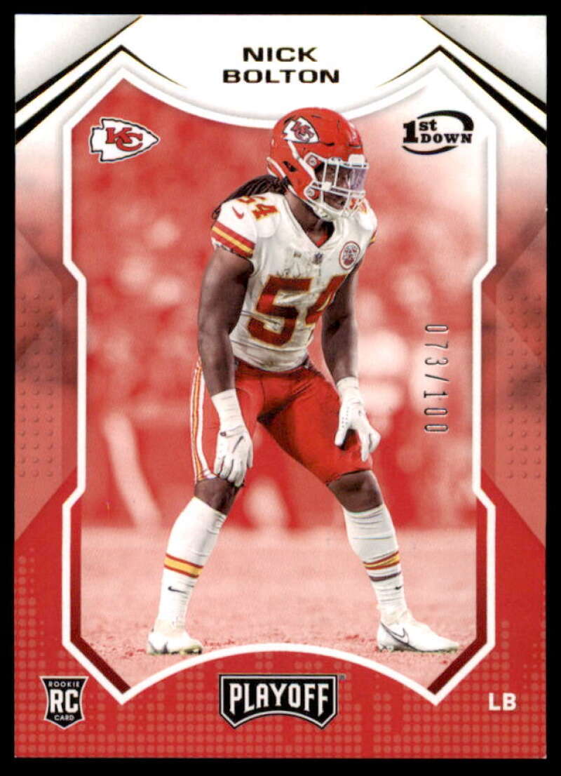 Nick Bolton Rookie Card 2021 Playoff 1st Down #267  Image 1