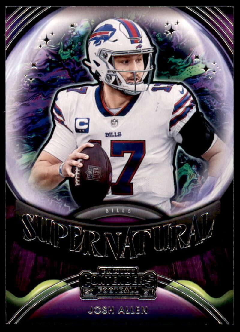 Josh Allen Card 2021 Panini Contenders Supernatural Ruby #7  Image 1