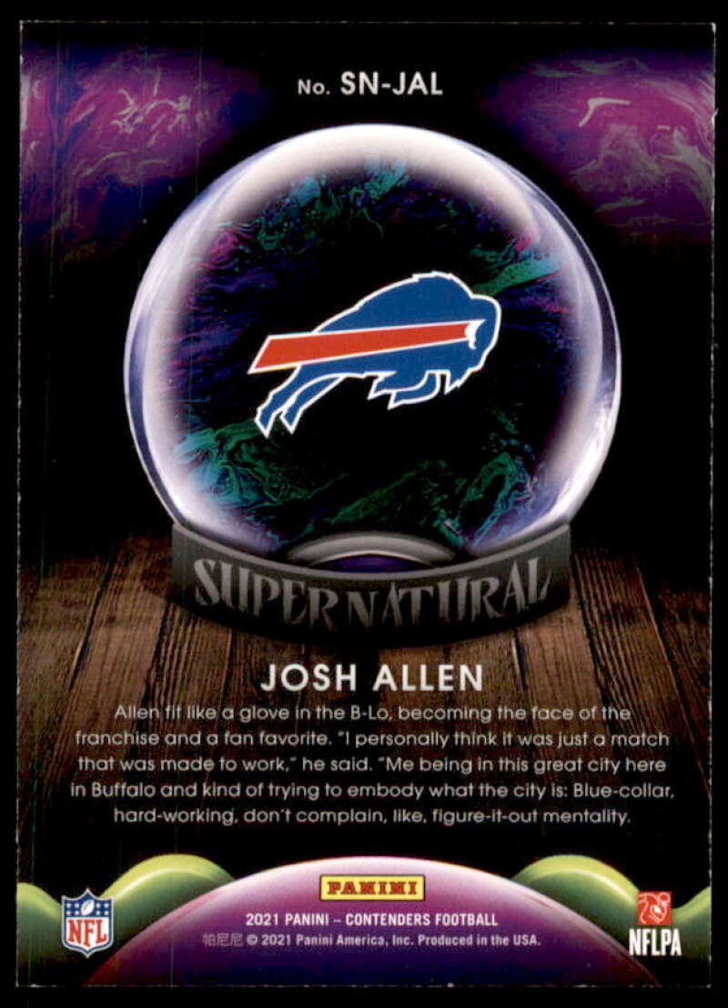 Josh Allen Card 2021 Panini Contenders Supernatural Ruby #7  Image 2