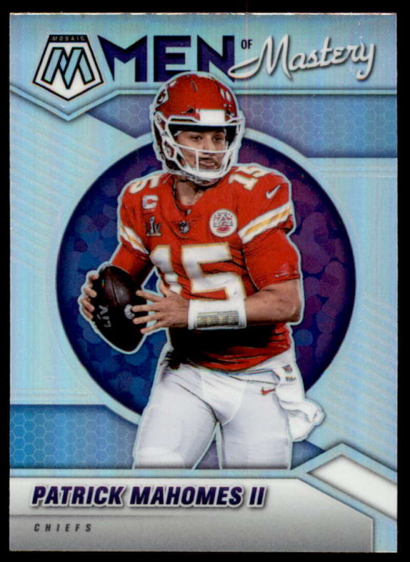 Patrick Mahomes II Card 2021 Panini Mosaic Men of Mastery Silver #1  Image 1