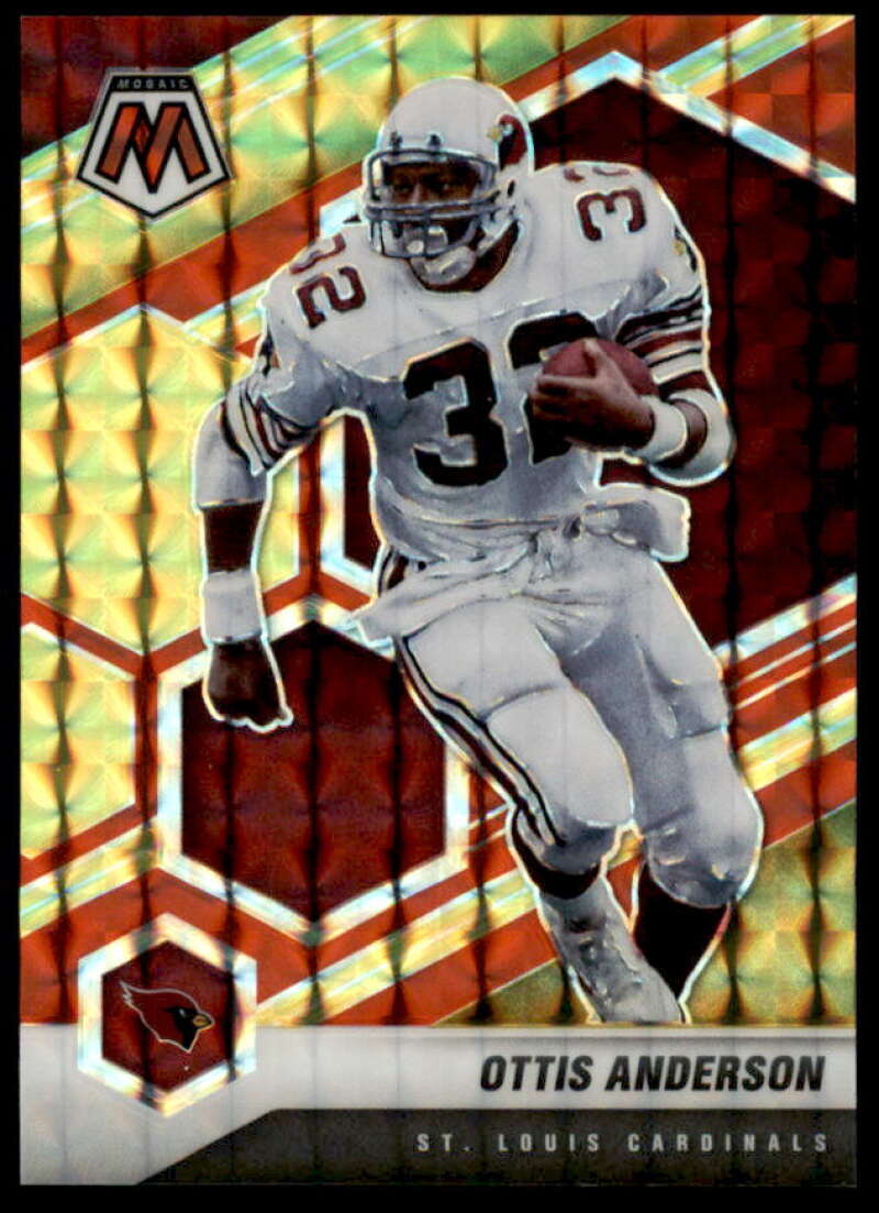 Ottis Anderson Card 2021 Panini Mosaic Mosaic Choice Fusion Red and Yellow #10  Image 1