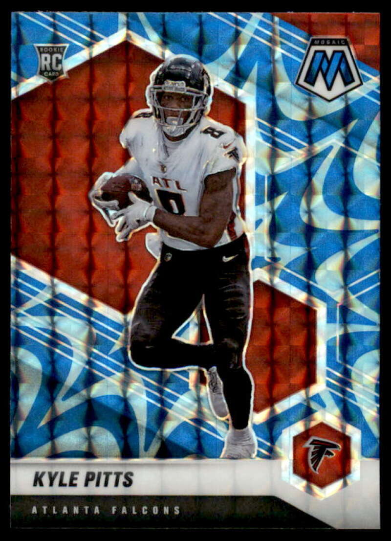 Kyle Pitts Rookie Card 2021 Panini Mosaic Mosaic Reactive Blue #311  Image 1