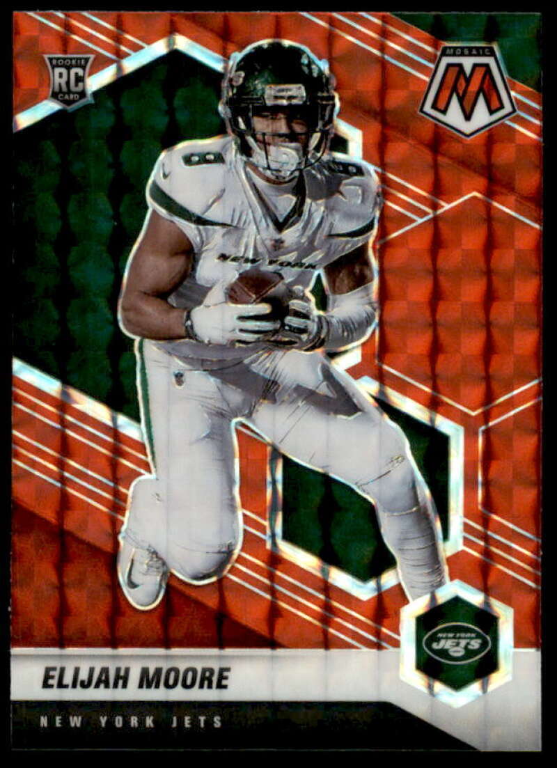 Elijah Moore Rookie Card 2021 Panini Mosaic Mosaic Red #316  Image 1