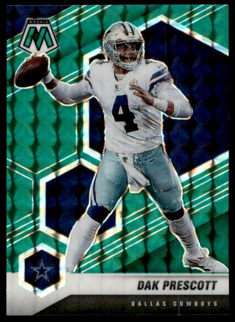 Dak Prescott Card 2021 Panini Mosaic Mosaic Green #58  Image 1