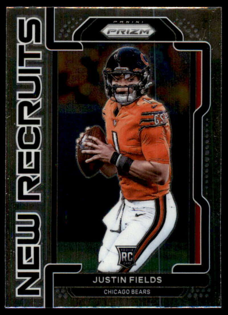 Justin Fields Rookie Card 2021 Panini Prizm New Recruits #4  Image 1