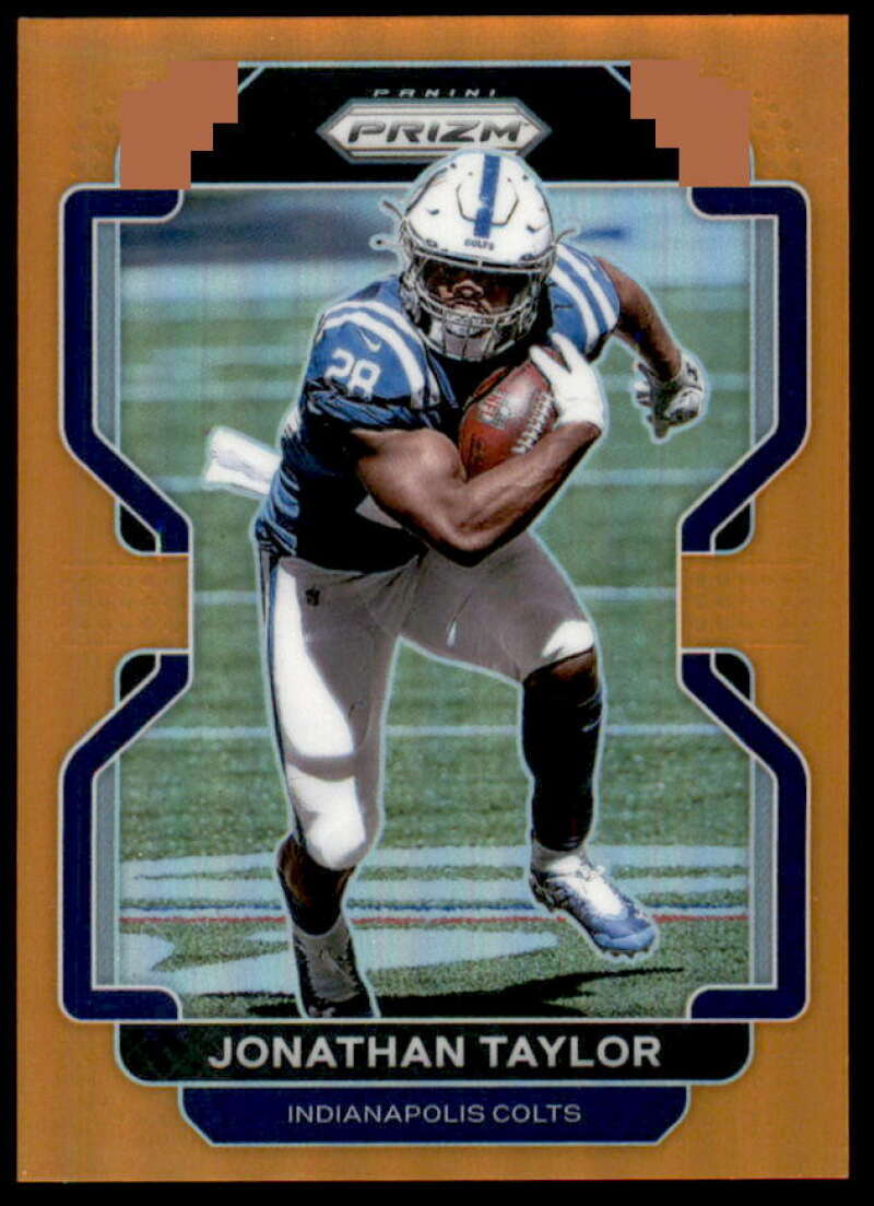 Jonathan Taylor Card 2021 Panini Prizm Prizms Orange #25  Image 1