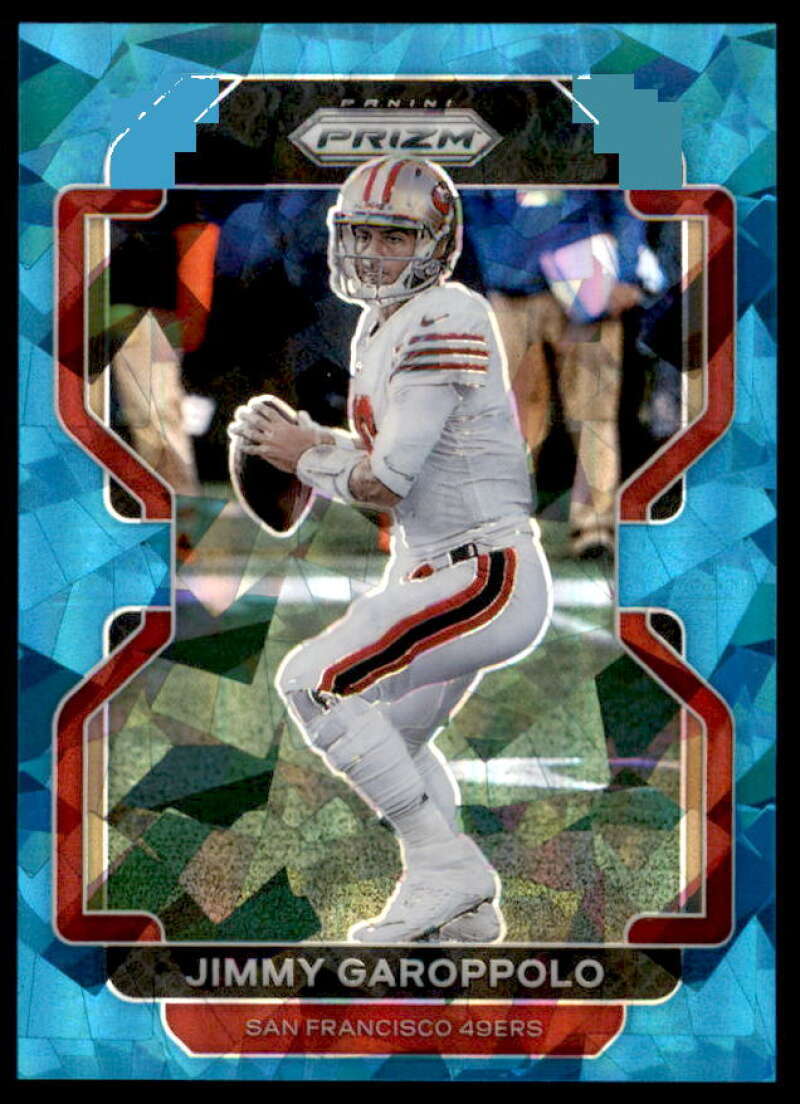 Jimmy Garoppolo Card 2021 Panini Prizm Prizms Blue Ice #55  Image 1