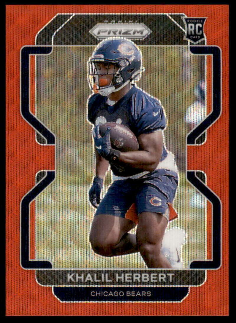 Khalil Herbert Rookie Card 2021 Panini Prizm Prizms Red Wave #425  Image 1