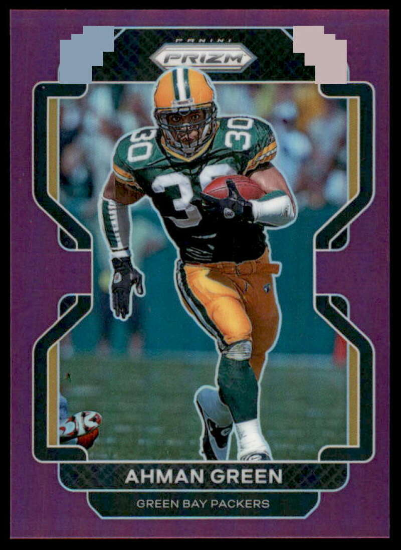 Ahman Green Card 2021 Panini Prizm Prizms Purple #145  Image 1