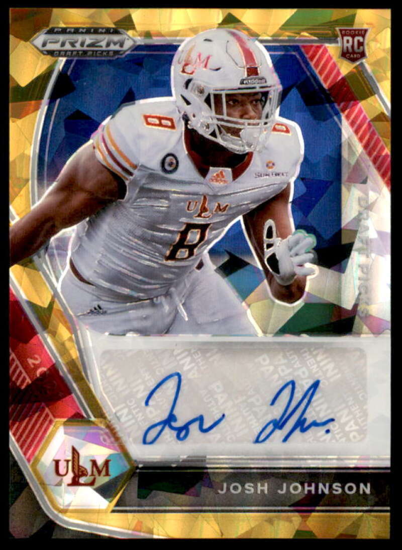 Josh Johnson RC 2021 Panini Prizm Draft Picks Autographs Prizms Gold Ice #175  Image 1