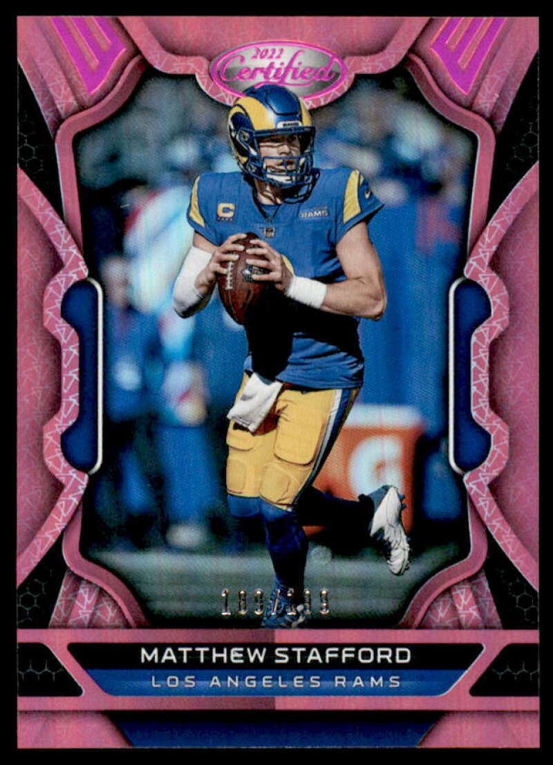 Matthew Stafford Card 2022 Certified Mirror Pink #53  Image 1