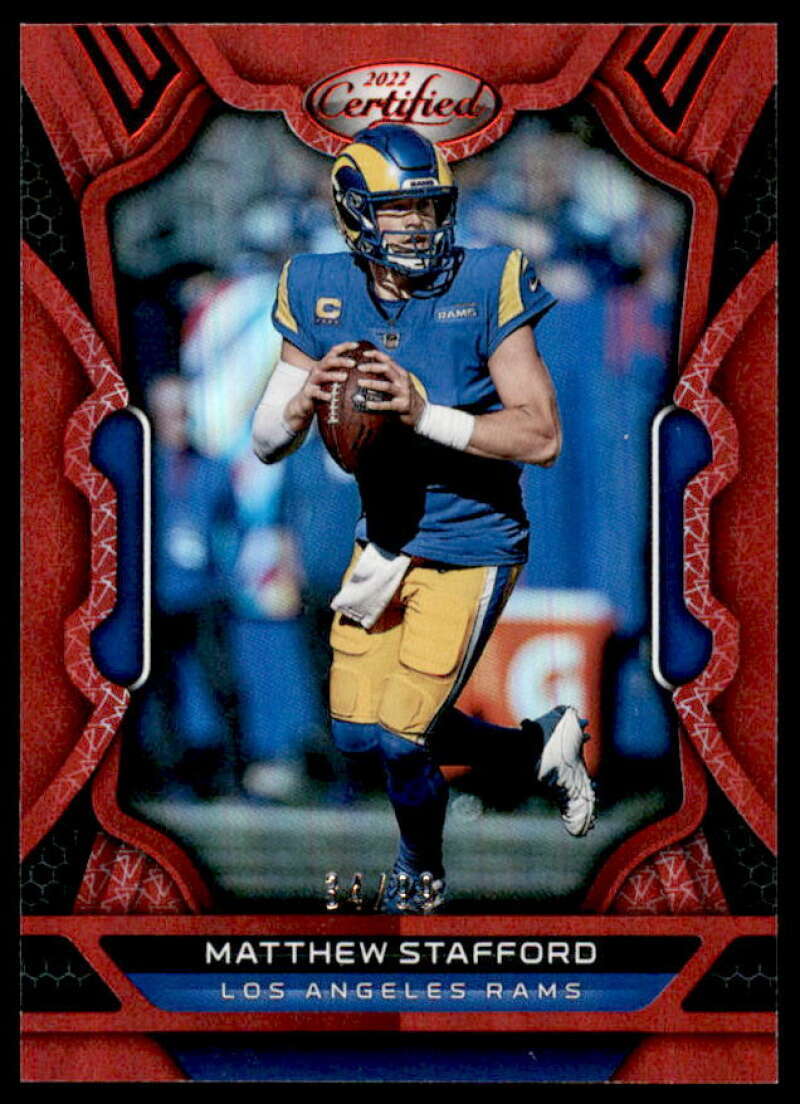 Matthew Stafford Card 2022 Certified Mirror Red #53  Image 1