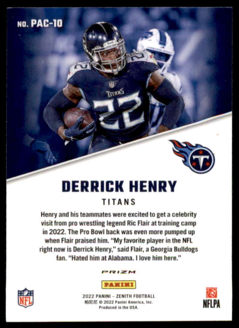 Derrick Henry Card 2022 Zenith '92 Pacific Red #10  Image 2