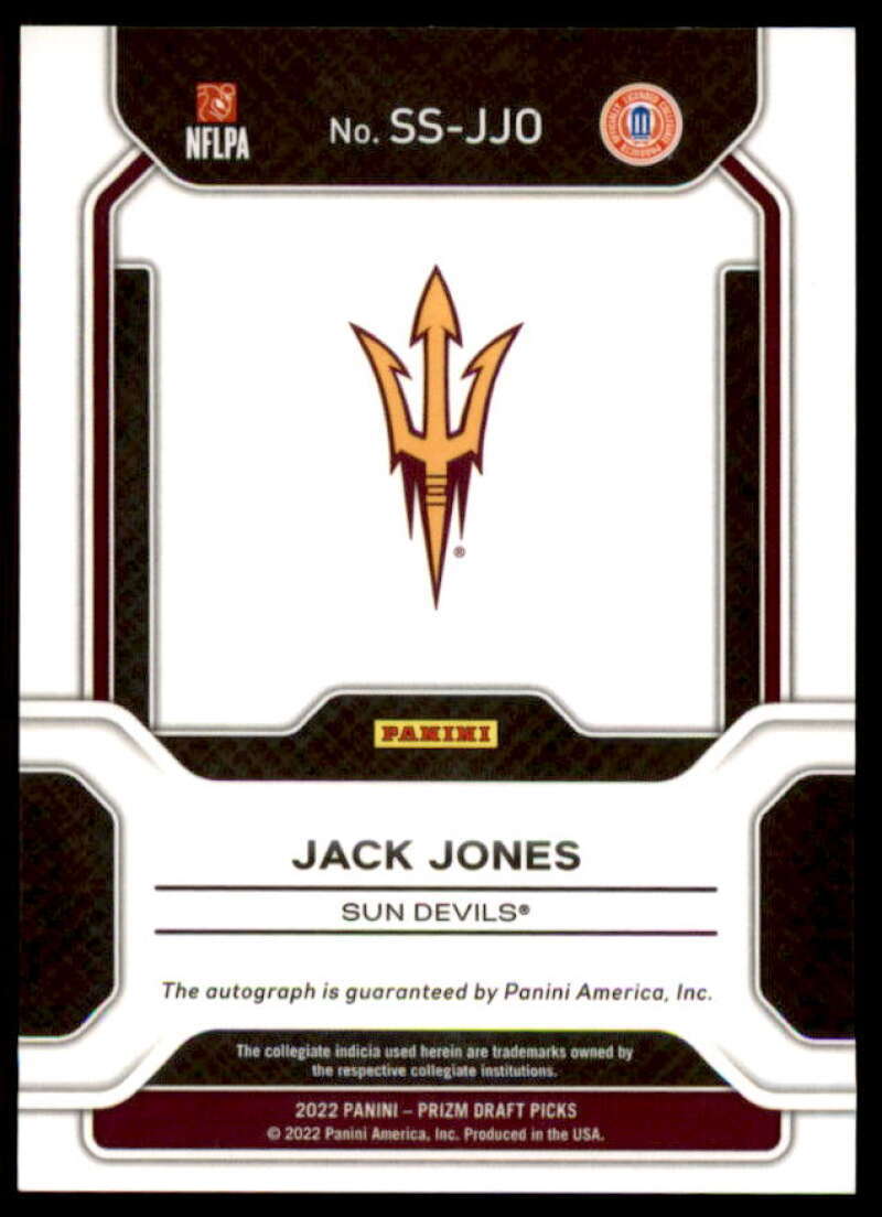 Jack Jones Rookie Card 2022 Panini Prizm Draft Picks Sensational Signatures #43  Image 2