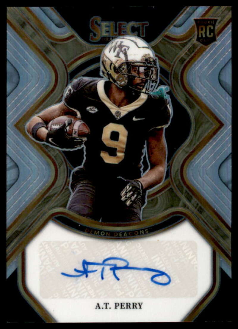 A.T. Perry Rookie Card 2023 Select Draft Picks Rookie Signatures Prizms #46  Image 1