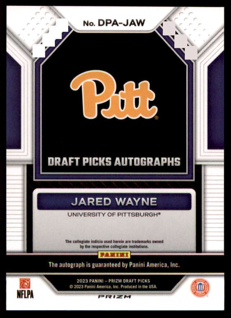 Jared Wayne Rookie 2023 Panini Prizm Draft Picks Draft Picks Autographs #28  Image 2