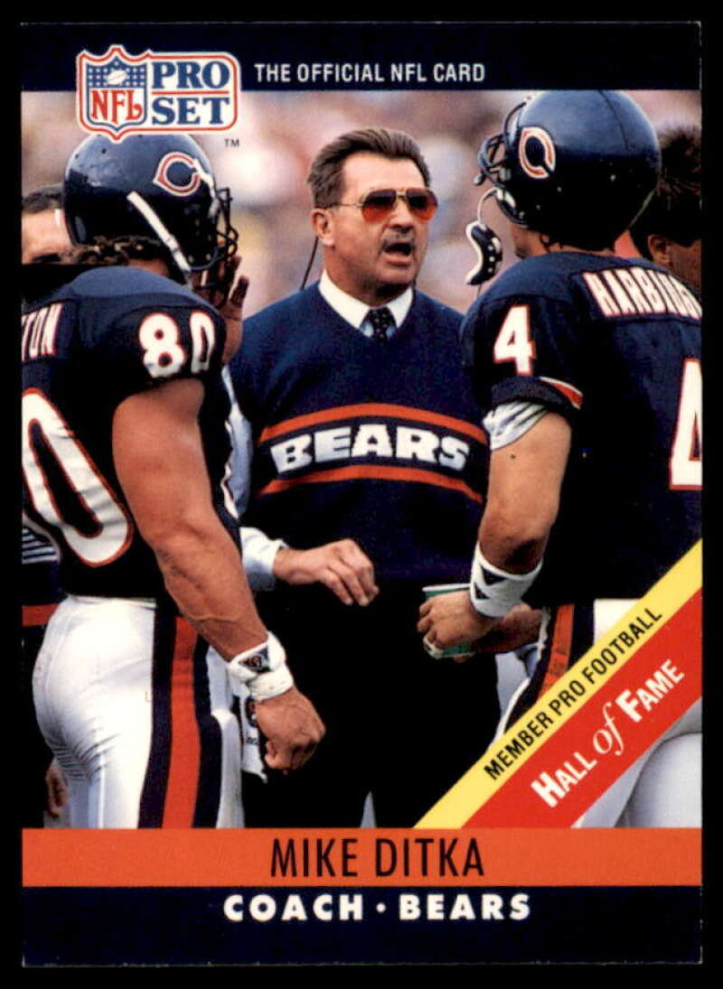 Mike Ditka CO W10 Card 1990 FACT Pro Set Cincinnati #59  Image 1