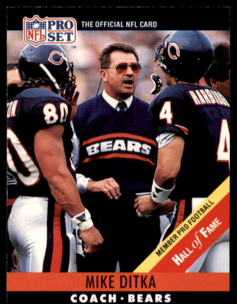 Mike Ditka CO W10 Card 1990 FACT Pro Set Cincinnati #59  Image 1