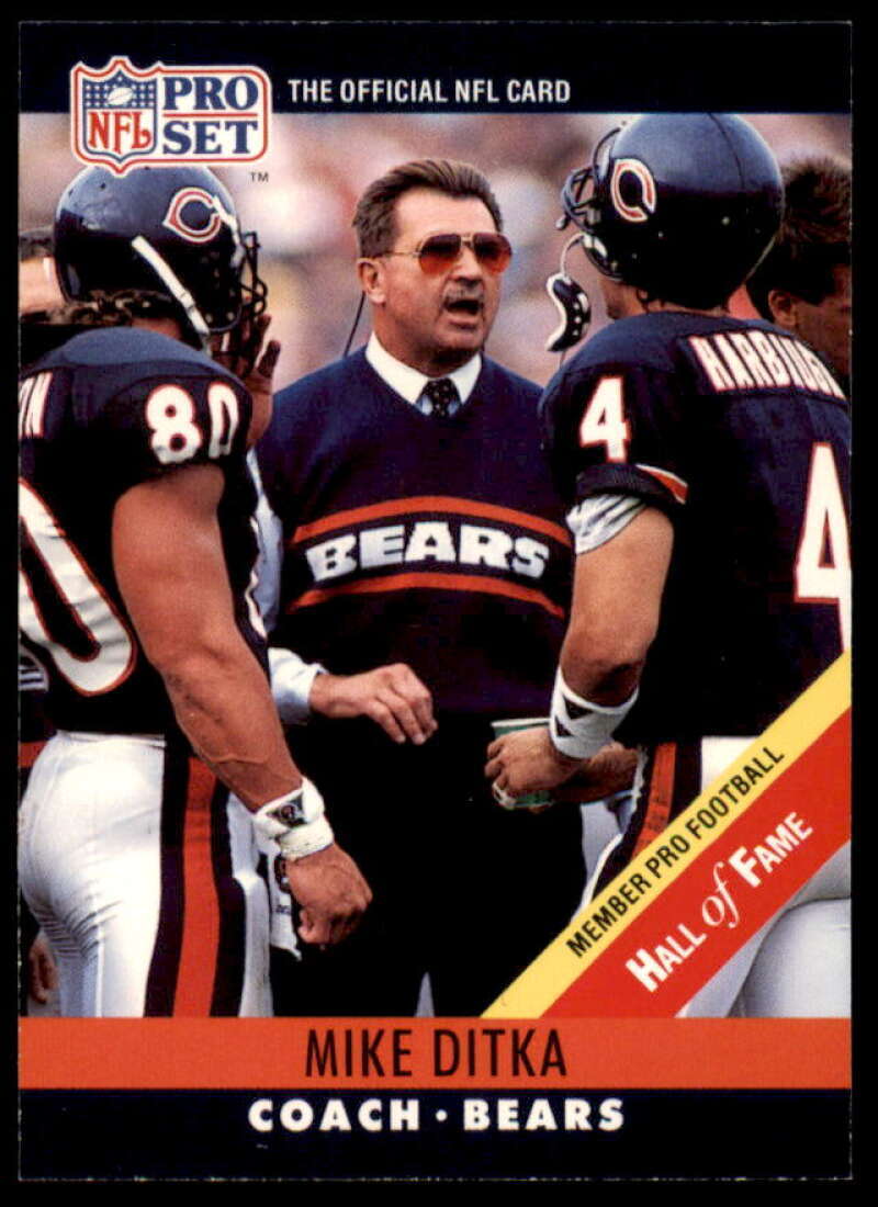 Mike Ditka CO W10 Card 1990 FACT Pro Set Cincinnati #59  Image 1