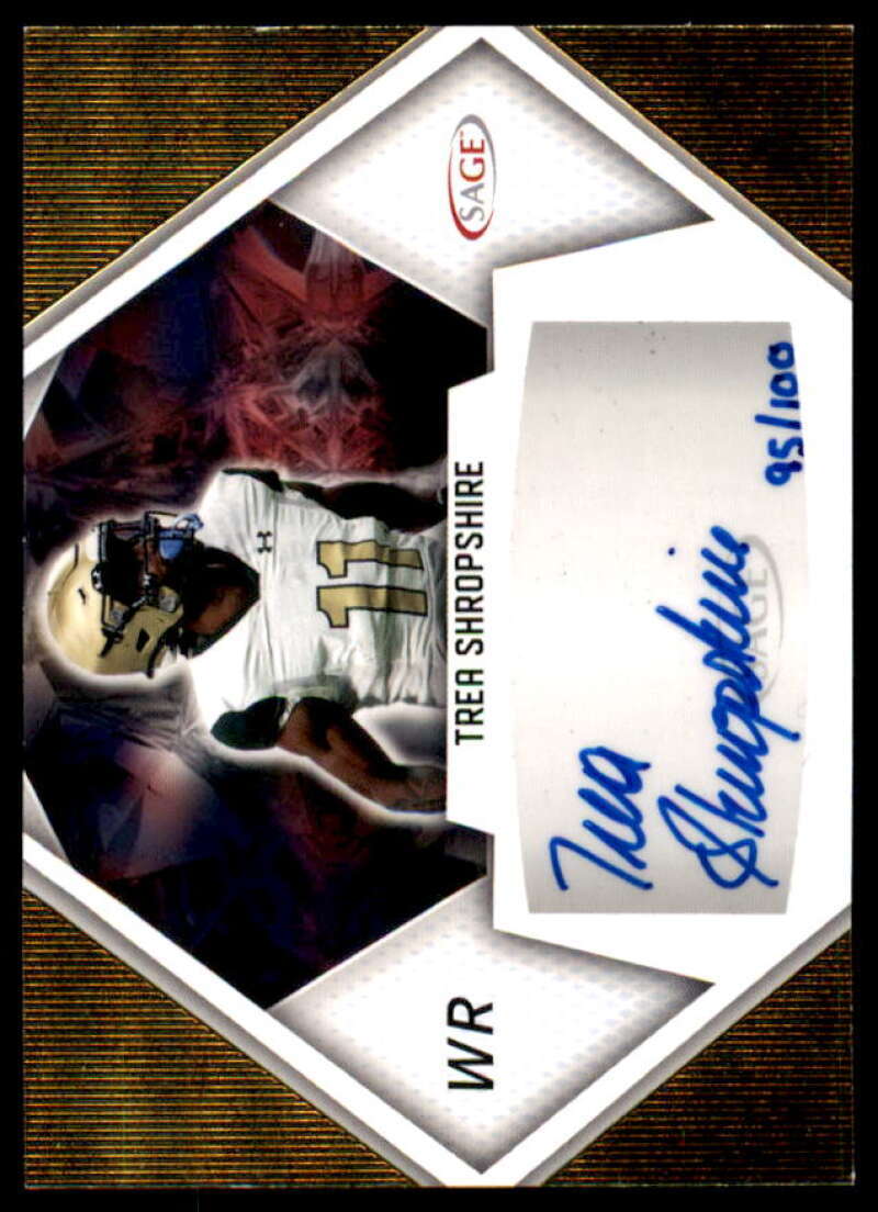 Trea Shropshire Rookie Card 2023 SAGE HIT Autographs Gold #ATS2  Image 1