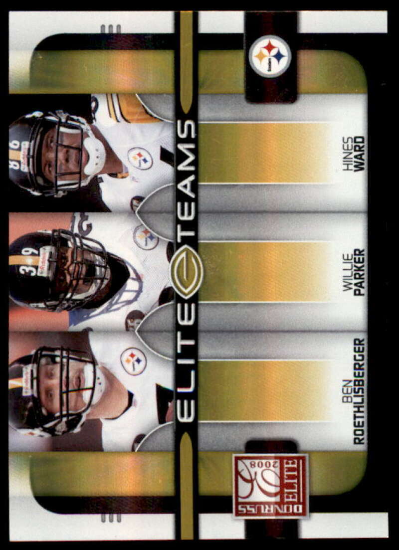 Ben Roethlisberger/Willie Parker/Hines Ward 2008 Donruss Elite Teams Gold #4  Image 1