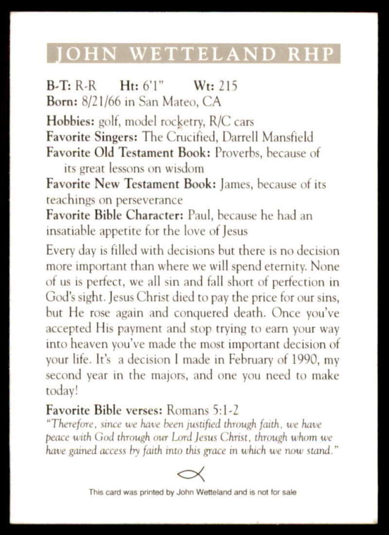 John Wetteland in person autograph Card 1972 Topps #765  Image 2