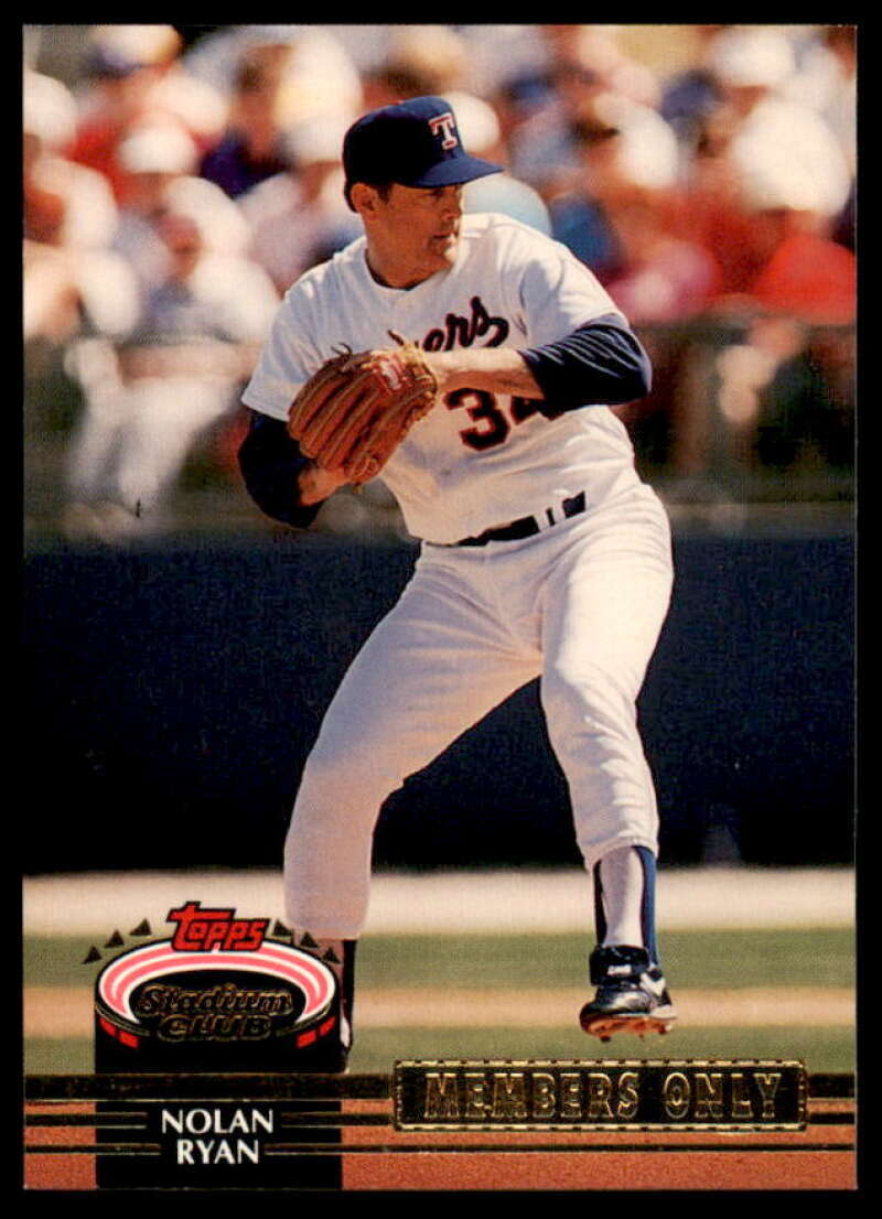 Nolan Ryan/1993 Seasons His Finale Card 1992 Stadium Club Members Only #27  Image 1