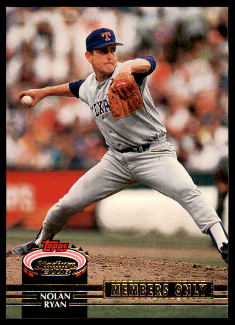 Nolan Ryan/27 Seasons Card 1992 Stadium Club Members Only #26  Image 1