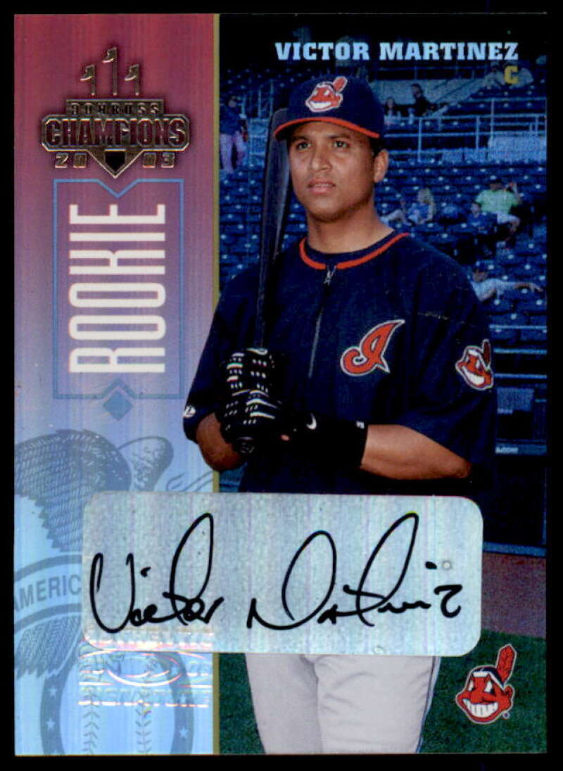 Victor Martinez Card 2003 Donruss Champions Autographs #87  Image 1