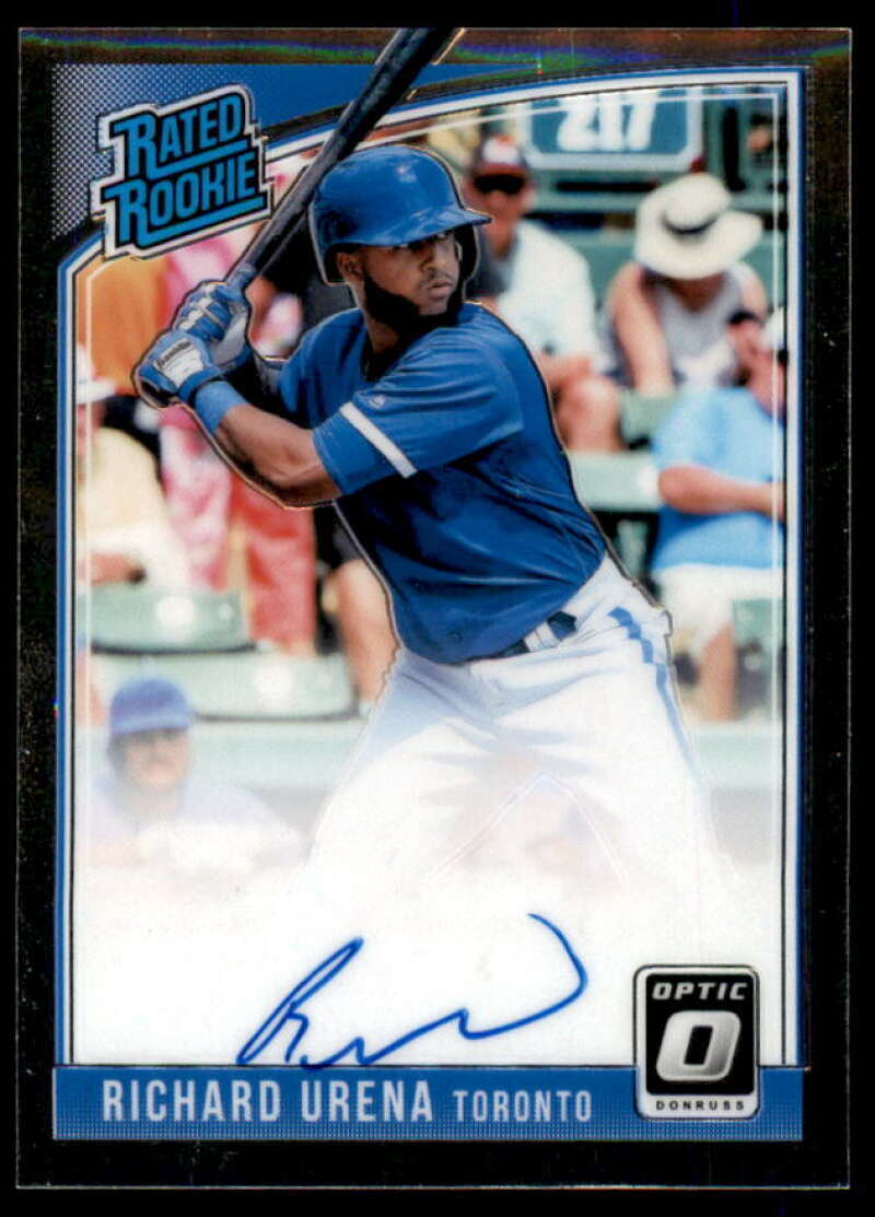 Richard Urena Rookie Card 2018 Donruss Optic Rated Rookies Signatures #RRSRU  Image 1