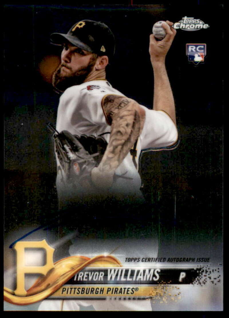 Trevor Williams Rookie Card 2018 Topps Chrome Rookie Autographs #RATWI  Image 1