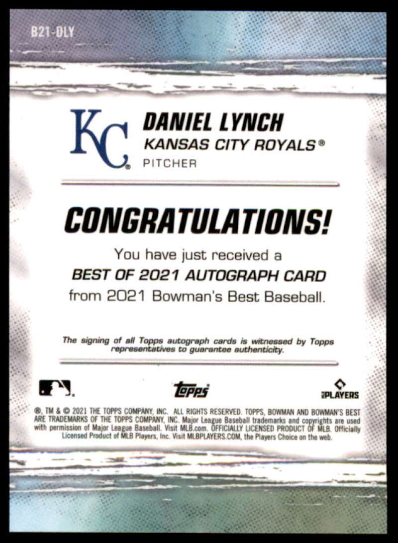 Daniel Lynch Rookie Card 2021 Bowman's Best Best of '21 Autographs #B21DLY  Image 2